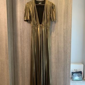 Reformation maxi metallic dress, worn once!